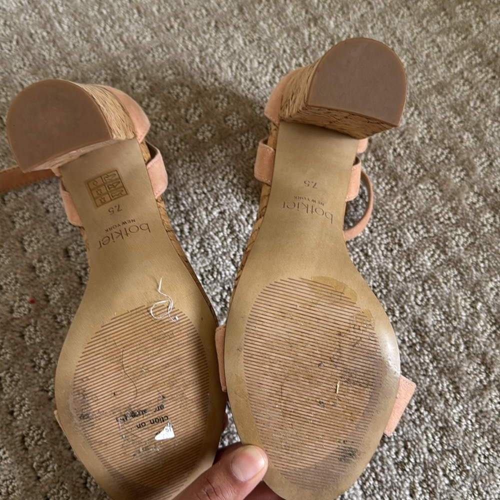 Botkier Pastel suede and cork heels 7.5 - Picture 5 of 7